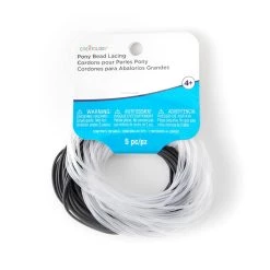Outlet 🎉 12 Pack: Black & Frost Pony Bead Lacing by Creatology™ 🧨 -Cheap Creatology Store MP489966 20