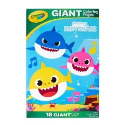 Hot Sale 🛒 12 Packs: 18 ct. (216 total) Crayola® Baby Shark Giant Coloring Pages, 13" x 20" by Creatology 🎁