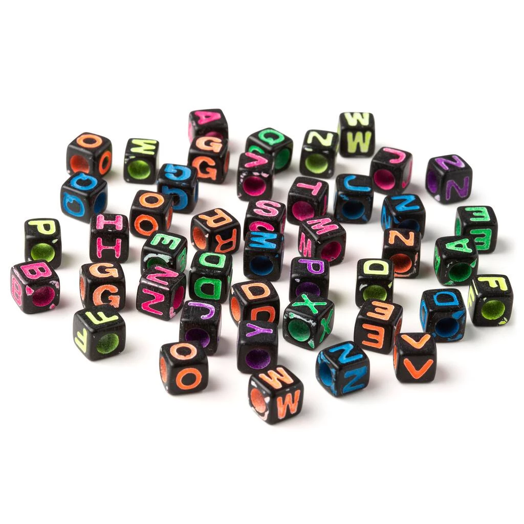 Buy ⌛ 12 Packs: 340 ct. (4,080 total) Neon & Black Alphabet Square Beads by Creatology™ 🤩 6 Buy ⌛ 12 Packs: 340 ct. (4,080 total) Neon & Black Alphabet Square Beads by Creatology™ 🤩 - Image 4
