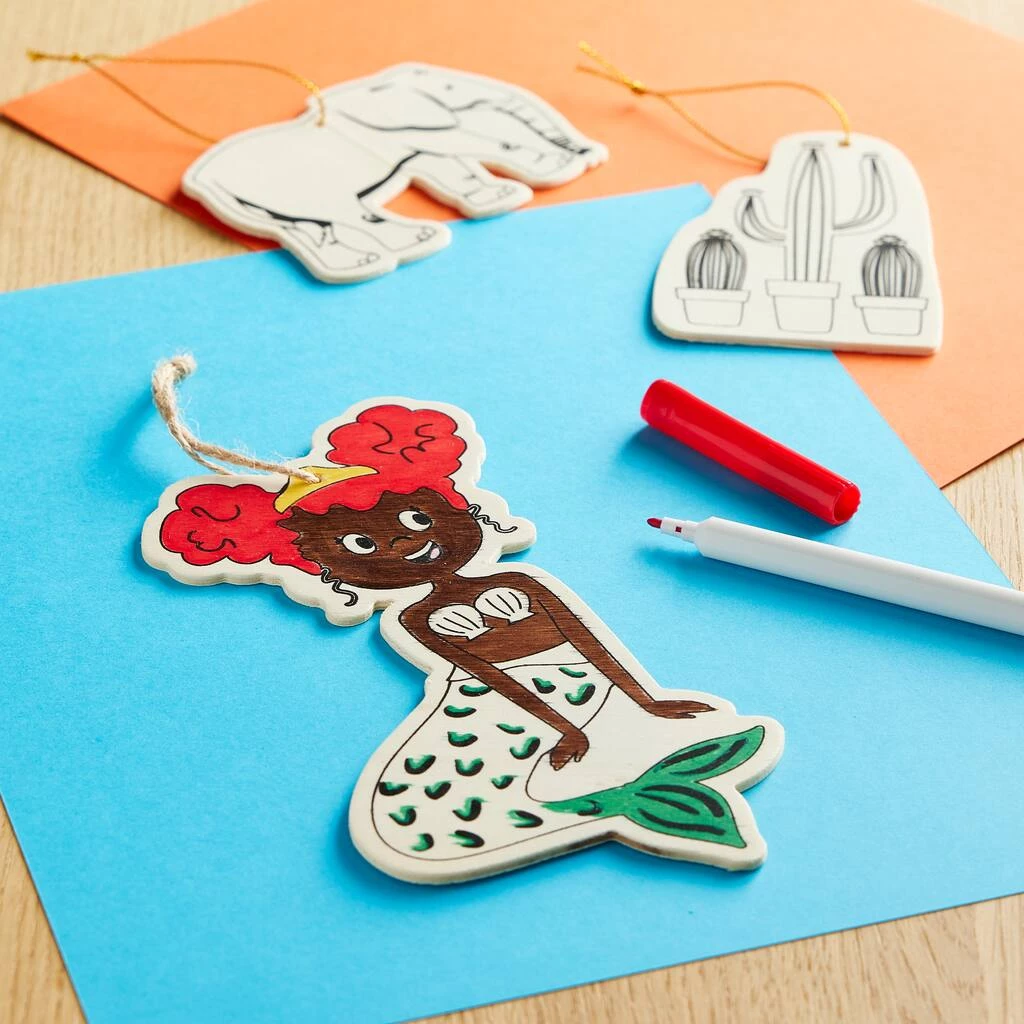 Discount ✔️ 24 Pack: Mermaid Color-In Wood Ornament by Creatology™ 😀 4 Discount ✔️ 24 Pack: Mermaid Color-In Wood Ornament by Creatology™ 😀 - Image 2
