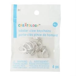 Cheapest 🎉 12 Packs: 4 ct. (48 total) Rhodium Lobster Claw Key Rings by Creatology™ ⭐ -Cheap Creatology Store MP683978 30